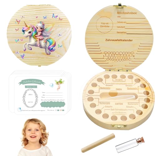 TECHEEL Milchzähne Box Einhörner Milchzahndose Mädchen Zahndose Milchzähne Zahnbox für Milchzähne Jungen Mädchen Zahnbox Holz Zahnschachtel für Geschenkideen zur Taufe Geburtstag TECHEEL Milchzähne Box Einhörner Milchzahndose Mädchen Zahndose Milchzähne Zahnbox für Milchzähne Jungen Mädchen Zahnbox Holz Zahnschachtel für Geschenkideen zur Taufe Geburtstag von TECHEEL