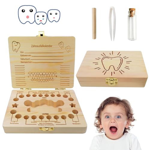 TECHEEL Milchzahndose Holz Zahnbox Zahndose Milchzähne Box Zahnbox für Milchzähne Junge Mädchen Milchzahndose Jungen Zahndose Aufbewahrungsbox für Vorschulkind Zähne TECHEEL Milchzahndose Holz Zahnbox Zahndose Milchzähne Box Zahnbox für Milchzähne Junge Mädchen Milchzahndose Jungen Zahndose Aufbewahrungsbox für Vorschulkind Zähne von TECHEEL