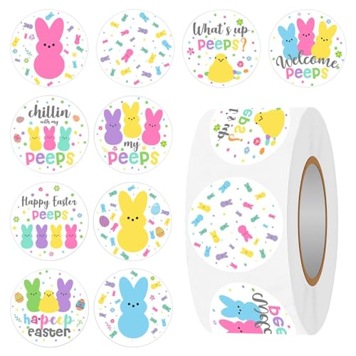 1000 Stück Osteraufkleber Sticker Ostern Frohe Ostern Aufkleber Ostereier Sticker Ostersticker Osteraufklebe Runde Aufkleber Osterhasen für Osterkarte Ostern Geschenke Osterdeko 1000 Stück Osteraufkleber Sticker Ostern Frohe Ostern Aufkleber Ostereier Sticker Ostersticker Osteraufklebe Runde Aufkleber Osterhasen für Osterkarte Ostern Geschenke Osterdeko von TECHEEL