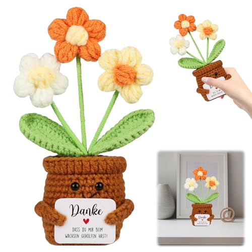 TECHEEL Pocket Hug Positive Blume Positive Geschenke Gestrickte Mehrfarbige Blumen Positives Puffblumen Gestrickte Blumen Im Topf Emotional Support GlüCksbringer Mutmacher Geschenk TECHEEL Pocket Hug Positive Blume Positive Geschenke Gestrickte Mehrfarbige Blumen Positives Puffblumen Gestrickte Blumen Im Topf Emotional Support GlüCksbringer Mutmacher Geschenk von TECHEEL