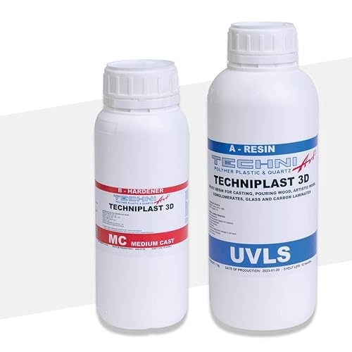 TECHNIPLAST 3D UVLS & MC – Fortschrittliches Epoxidharz, Kristallklar Epoxy Resin, UV-beständig von TECHNIArt POLYMER PLASTIC & QUARTZ