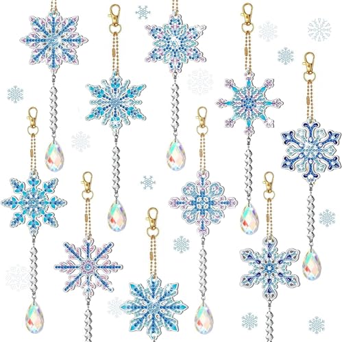 TECKI Bausätze für Diamant malerei – 10 Stück Schneeflocken Diamond Painting Anhänger, Schlüsselanhänger, Windspiel, Schneeflocken Deko, Weihnachten Dekoration, Geburtstag Geschenk TECKI Bausätze für Diamant malerei – 10 Stück Schneeflocken Diamond Painting Anhänger, Schlüsselanhänger, Windspiel, Schneeflocken Deko, Weihnachten Dekoration, Geburtstag Geschenk von TECKI