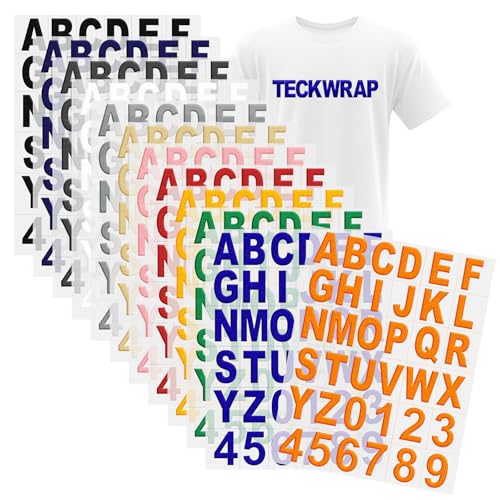 TECKWRAP Buchstaben zum Aufbügeln für Kleidung, Samt, beflockt, Buchstaben und Zahlen, Set, 312 Buchstaben, 120 Zahlen, 12 Blatt lebendige 12 Farben für individuelle T-Shirts, Hoodies, Taschen, TECKWRAP Buchstaben zum Aufbügeln für Kleidung, Samt, beflockt, Buchstaben und Zahlen, Set, 312 Buchstaben, 120 Zahlen, 12 Blatt lebendige 12 Farben für individuelle T-Shirts, Hoodies, Taschen, von TECKWRAP