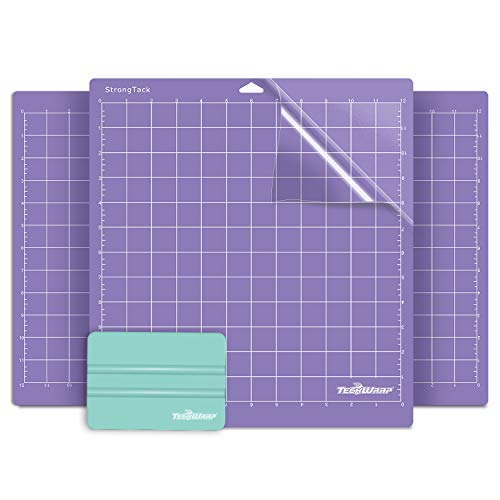 TECKWRAP StrongGrip Schneidematte, 30,5 x 30,5 cm, Violett, 3 Stück von TECKWRAP