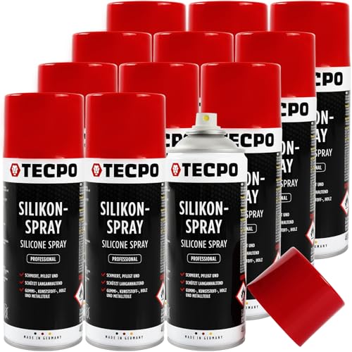 TECPO 12x Silikonspray 400 ml Gleitmittel Schmiermittel Trennmittel Gleitspray Schutzmittel Pflegemittel TECPO 12x Silikonspray 400 ml Gleitmittel Schmiermittel Trennmittel Gleitspray Schutzmittel Pflegemittel von TECPO