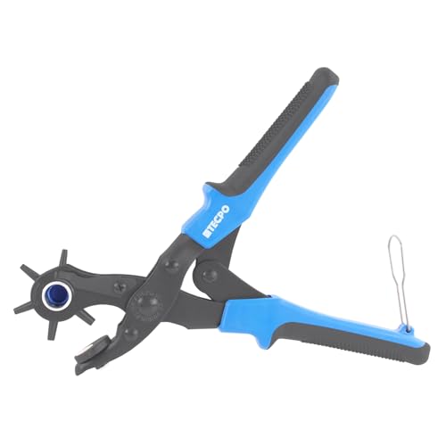 TECPO Revolverlochzange, Drehlochzange, Leder Lochzangen Set Locher mit Hebelübersetzung -Zum Lochen und Stanzen von Stoff, Leder, Gürtel, Uhrengürtel in verschiedenen Größen TECPO Revolverlochzange, Drehlochzange, Leder Lochzangen Set Locher mit Hebelübersetzung -Zum Lochen und Stanzen von Stoff, Leder, Gürtel, Uhrengürtel in verschiedenen Größen von TECPO