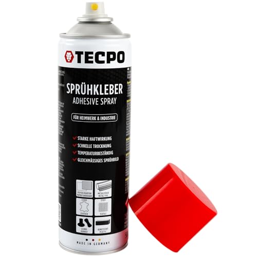 TECPO Sprühkleber, 500ml Industriekleber, Kontaktkleber Alleskleber für Leder, Schaumstoff, Kunststoff, Metall, Papier, Gummi UVM. TECPO Sprühkleber, 500ml Industriekleber, Kontaktkleber Alleskleber für Leder, Schaumstoff, Kunststoff, Metall, Papier, Gummi UVM. von TECPO