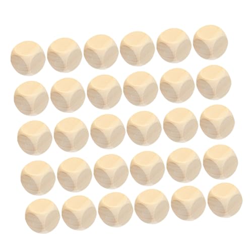 TEHAUX 1 Packung Spielplatz Sandpool Holzmaserung Kleine Holzklötze Holzhandwerk Unlackierte Leere Holzwürfel Holzklötze Holzhandwerk Lotusbaum Beige von TEHAUX
