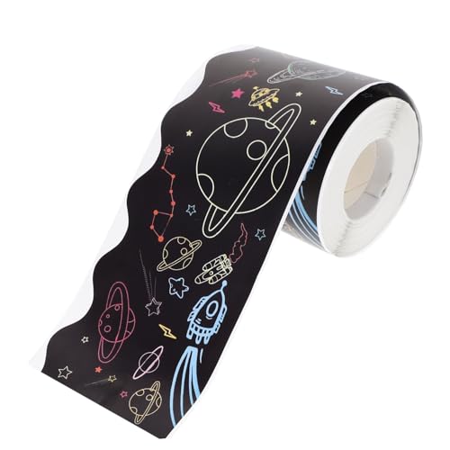 TEHAUX 1 Rolle Aufkleber Für Die Weltraumgrenze Tafel Wand Klassenzimmergrenzen Dekoration Bulletin-zubehör Bordumrandung Abnehmbares Randpapier Aufkleber Aus Beschichtetem Papier TEHAUX 1 Rolle Aufkleber Für Die Weltraumgrenze Tafel Wand Klassenzimmergrenzen Dekoration Bulletin-zubehör Bordumrandung Abnehmbares Randpapier Aufkleber Aus Beschichtetem Papier von TEHAUX