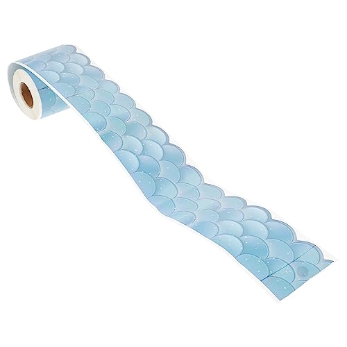 TEHAUX 1 Rolle Aufkleber für Pinnwandränder Wandaufkleber bürodeko büro dekoration schulsachen schulzubehör bläulich blaue Randleisten für Tafeln Bordüre mit Wellenmuster Papier Blue TEHAUX 1 Rolle Aufkleber für Pinnwandränder Wandaufkleber bürodeko büro dekoration schulsachen schulzubehör bläulich blaue Randleisten für Tafeln Bordüre mit Wellenmuster Papier Blue von TEHAUX