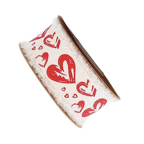TEHAUX 1 Rolle Gedrucktes Liebes band seidenband ribbon Geschenkband für DIY-Projekte Baumwolldekoration Weiß verdrahtet Farn Dekorationsband Blumenverpackungsband Baumwolle rot TEHAUX 1 Rolle Gedrucktes Liebes band seidenband ribbon Geschenkband für DIY-Projekte Baumwolldekoration Weiß verdrahtet Farn Dekorationsband Blumenverpackungsband Baumwolle rot von TEHAUX