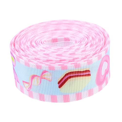 TEHAUX 1 Rolle Schleife Zuckerstangenband Mini-Eistüten Eishalter Weihnachtsband mit Draht Zeichen ribbon ripsband candy lody Verpackungsband Präsentieren Sie ein Wickelband Polyester von TEHAUX