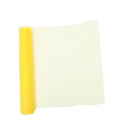 TEHAUX 1 Rolle Schnee Schamane Party Hochzeit Gold blaues Band dünn seidenband ribbon geschenkverpackung vorhang fensterdekoration dekoratives Gazeband Multifunktionsband Garn Yellow von TEHAUX