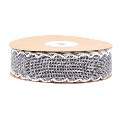 TEHAUX 1 Rolle Spitze bürsten Sackleinenband Kunsthandwerk Verpackung Jute Bänder für Handwerk wickeln Band für Schleifenherstellung Band zum Verpacken von Blumensträußen Polyester Grau TEHAUX 1 Rolle Spitze bürsten Sackleinenband Kunsthandwerk Verpackung Jute Bänder für Handwerk wickeln Band für Schleifenherstellung Band zum Verpacken von Blumensträußen Polyester Grau von TEHAUX