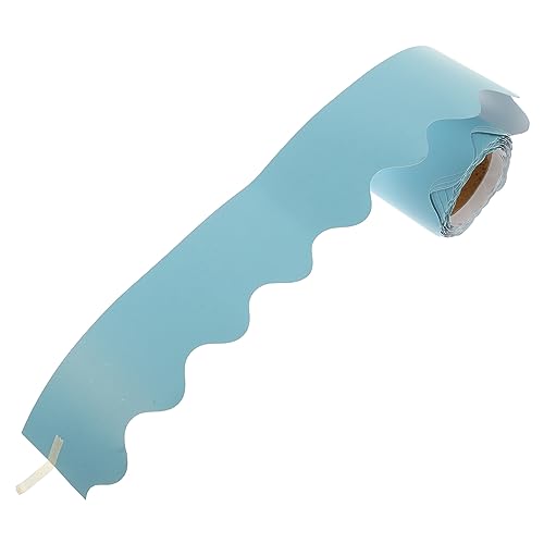 TEHAUX 1 Rolle Tafelrand aus dekorativem Papier Klassenzimmer-Banner Schild LED Dekorationen bürodeko büro dekoration abnehmbare Bordüre Festival-Grenzpapier beschichtetes Papier Blue TEHAUX 1 Rolle Tafelrand aus dekorativem Papier Klassenzimmer-Banner Schild LED Dekorationen bürodeko büro dekoration abnehmbare Bordüre Festival-Grenzpapier beschichtetes Papier Blue von TEHAUX