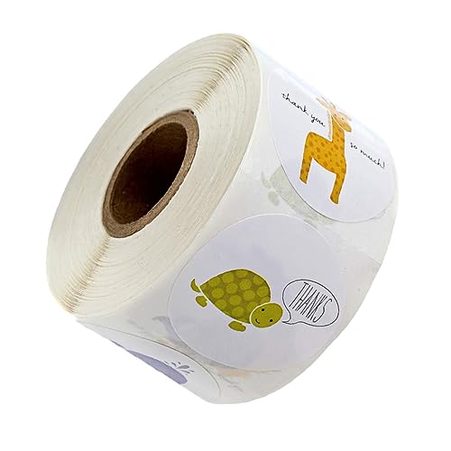 TEHAUX 1 Rolle Tiersiegelaufkleber tiersticker tier sticker kleinigkeiten Klebeetiketten süße sticker Geburtstag ästhetisch Kommen Cartoon -Aufkleber Aufkleber aus Papier von TEHAUX