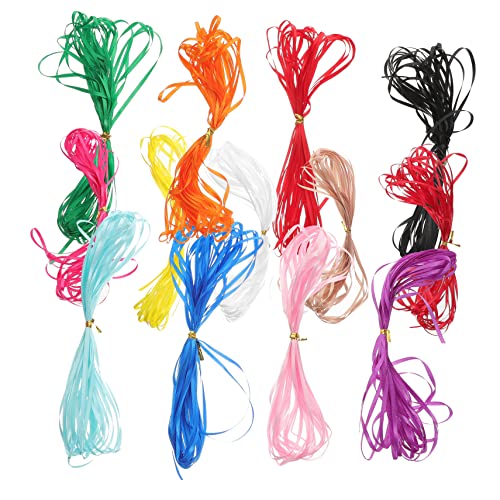 TEHAUX 1 Satz 3 Mm Polyesterband Strassstreifen Regenbogenband Party Drahtband Sackleinenband Kordel Farbverlaufszahlenbündel Oranges Band Gastgeschenke Set Herbst 13Rollen von TEHAUX