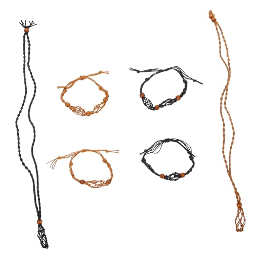 TEHAUX 1 Satz Anhänger gewebte Netztasche Quarz Aufhänger Schmuck Baum Halskette Edelstein gemuse gems armband segeltau jewel dekorativer Armbandhalter handgewebtes Armbandseil Wachsseil TEHAUX 1 Satz Anhänger gewebte Netztasche Quarz Aufhänger Schmuck Baum Halskette Edelstein gemuse gems armband segeltau jewel dekorativer Armbandhalter handgewebtes Armbandseil Wachsseil von TEHAUX
