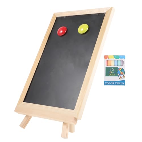 TEHAUX 1 Satz Ausstellungskartenmalerei Stehende Tafelschilder Mit Steht Mini-tafelaufkleber Erste Löschbares Tafelschild Löschbare Tafel Bodenstehende Tafel Black Hölzern von TEHAUX