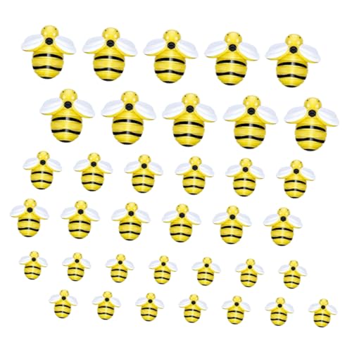TEHAUX 1 Satz Biene Haarnadel Dekorationen Bienen Zum Basteln Bienenspielzeug Verschönerung Party Harzteile Für Diy Charms-anhänger Cartoon-tier-ornament Gelb Zufällige Farbe 45 Stück TEHAUX 1 Satz Biene Haarnadel Dekorationen Bienen Zum Basteln Bienenspielzeug Verschönerung Party Harzteile Für Diy Charms-anhänger Cartoon-tier-ornament Gelb Zufällige Farbe 45 Stück von TEHAUX