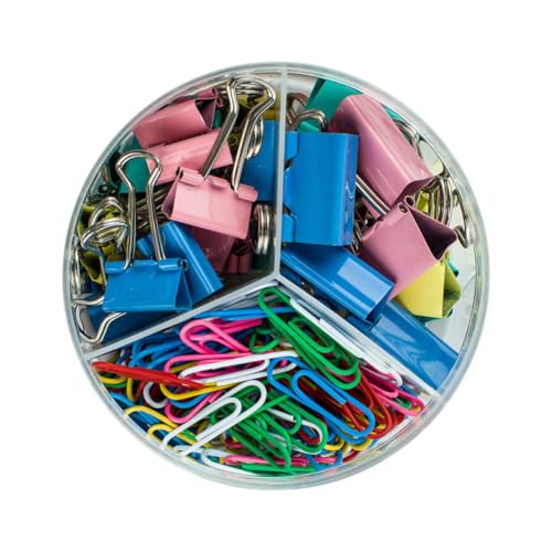 TEHAUX 1 Satz Binder Clips Set Praktische Büroklammern für Schule und Büro Set Zufälligen Farben Organisieren von Dokumenten und Vielseitige Einsatzmöglichkeiten Zufällige Farbe von TEHAUX