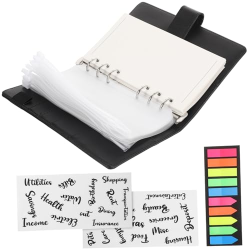 TEHAUX 1 Satz Budgetbindemittel kreditkartenhalter credit card holder Geld Haushaltsplaner Notizblock briefumschläge Budget-Notizbücher manuelle Kontovorräte beschichtetes Papier Black von TEHAUX