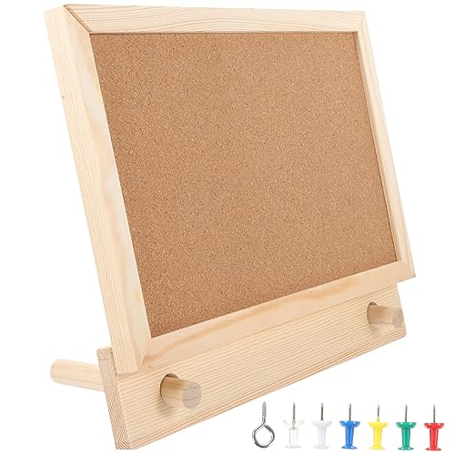 TEHAUX 1 Satz Desktop-notizblock Bretter Anschlagtafeln Für Das Büro Stehen Pinnwände Für Büros Steckbrett Pinnwände Für Zu Hause Etikett Schwarzes Brett Des Büros Planke Wand Hölzern von TEHAUX