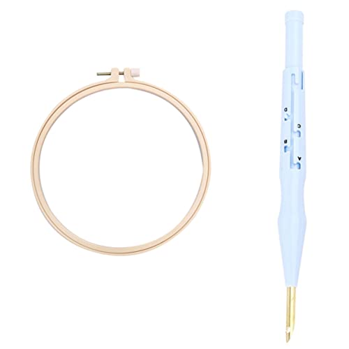 TEHAUX 1 Satz Diy Punch Needle Stickerei mit Wellenmuster Komplettes Werkzeugset für Bunten für Kunstprojekte und Bastelarbeiten Zufällige Farbe von TEHAUX