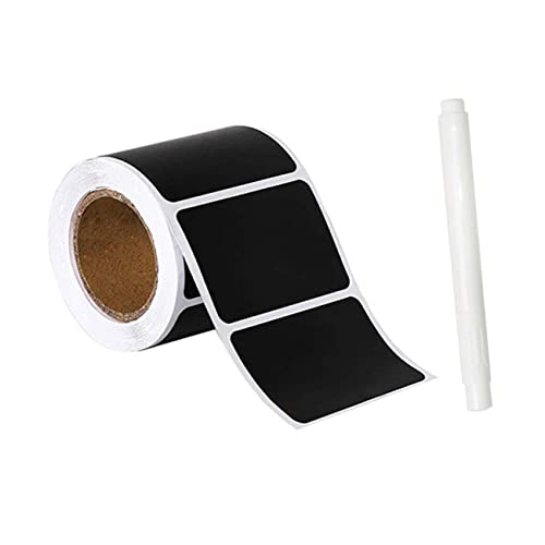 TEHAUX 1 Satz Etikettenaufkleber Lebensmittelbehälter Mit Deckel Lebensmitteletiketten Etiketten Für Gläser Aufkleber Für Vorratsetiketten Essen Tafeletiketten Black Papier 120 Blatt von TEHAUX