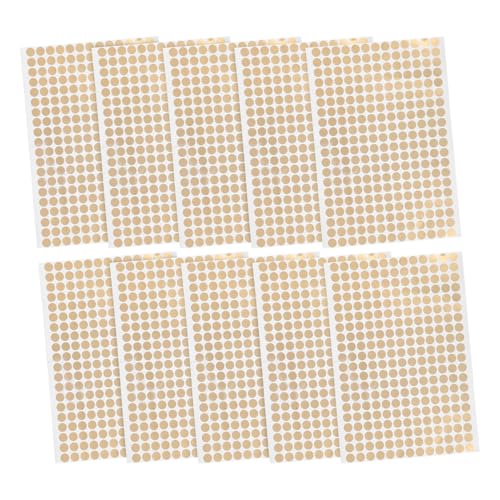 TEHAUX 1 Satz Goldene Kupferpapier Etikettenkreise Etikettenpapierpunkte Farbe Glänzend Codierung Kreisförmige Aufkleber Kleine Runde Etiketten Papierkreispunkt Runde 10 Blatt TEHAUX 1 Satz Goldene Kupferpapier Etikettenkreise Etikettenpapierpunkte Farbe Glänzend Codierung Kreisförmige Aufkleber Kleine Runde Etiketten Papierkreispunkt Runde 10 Blatt von TEHAUX