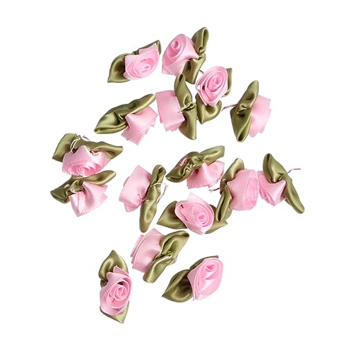 TEHAUX 1 Satz Handwerk Blume Geburtstag Dekorativ Binden Hochzeit Tulpe Klein Schleife Seidenband Kunsthandwerk Chiffon Mini-satinband Benutzerdefiniertes Band Für Bouquet Blätter Rosa von TEHAUX