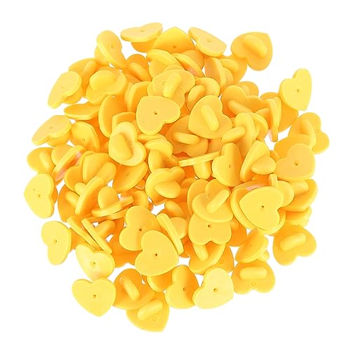 TEHAUX 1 Satz Herzförmiger Hutabzeichen Zurück Geformt Unterstützung Gelbe Pin-rückseiten Für Wächter Mit Klein Gummi Yellow 100 Stück TEHAUX 1 Satz Herzförmiger Hutabzeichen Zurück Geformt Unterstützung Gelbe Pin-rückseiten Für Wächter Mit Klein Gummi Yellow 100 Stück von TEHAUX