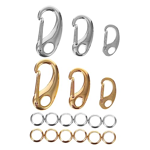 TEHAUX 1 Satz Hundeschnalle Verschlüsse Hochleistungs -Karabiner Schlüsselringe für Bastelarbeiten giteer safe bastel materialien DIY Schmuckteile DIY schmuck versorgung Rostfreier Stahl von TEHAUX