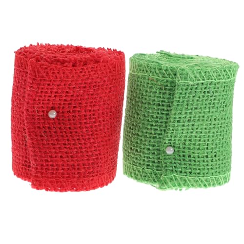 TEHAUX 1 Satz Jutebänder Und Dekorative Band Für Diy Geschenkverpackung Basteln Und Hochzeitsdekoration Robustes Langlebiges Sackleinenband 2rollen TEHAUX 1 Satz Jutebänder Und Dekorative Band Für Diy Geschenkverpackung Basteln Und Hochzeitsdekoration Robustes Langlebiges Sackleinenband 2rollen von TEHAUX