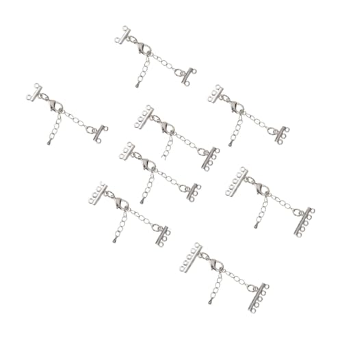 TEHAUX 1 Satz Kettenverbinder Armbänder Verlängerung Für Silber Schmuckherstellung Schmuck Machen Schmuckteile Schmuckzubehör Armband Zubehör Halskette Liefert Rostfreier Stahl 8 Stück von TEHAUX