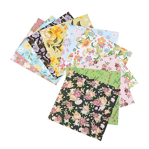 TEHAUX 1 Satz Kreatives Origami Esspapier Bedrucken Kraftpapier Druckpapier Kraft Paper Craft Paper Bastelpapier Quadratisches Papier Faltpapier Blume Papiere Falten 120 Stück von TEHAUX
