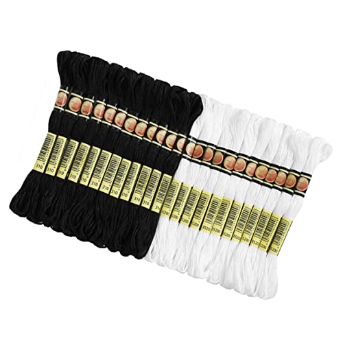 TEHAUX 1 Satz Kreuzstichgarn Nähset Stickrahmen Kreuzstichstoff Kreuzstich Set Einfädler Sticknadel Grüner Stickfaden Polyester 24 Stück von TEHAUX