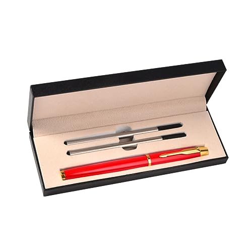 TEHAUX 1 Satz Kugelschreiber-Set für schwarzer gelstift Gelstift-Set Schreibset Geschäft empfindlich Stifte für Tagebuch Stift aus Metall als Rostfreier Stahl rot von TEHAUX