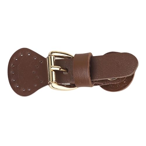 TEHAUX 1 Satz Leder Magnetverschluss für Taschen Robuste PU Leder und Metallkonstruktion für Handtaschen und Kleidung Sicheres Schließen ohne Risiko Lösen Elegantes Design Tiefbraun von TEHAUX