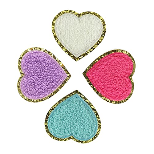 TEHAUX 1 Satz Liebes Patch Flecken Gestickte Abzeichen Aufnäher Nähen Bestickt Dekorative Patches Stoff Kleiderflicken Aufnähen Flicken Für Bekleidung Polyester Zufällige Farbe 4 Stück von TEHAUX