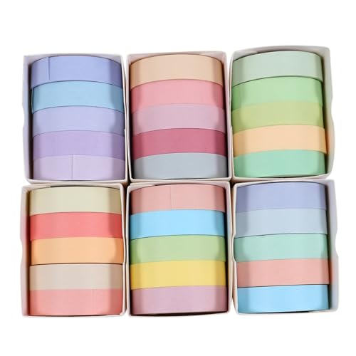 TEHAUX 1 Satz Macaron-aufkleberrolle Sammelalbum Farbig Klebrig Pastellband Maskierung Scrapbooking Schreibwaren Klebeband Heimwerkerbedarf Für Handkonto Japanisches Papier 30 Rollen TEHAUX 1 Satz Macaron-aufkleberrolle Sammelalbum Farbig Klebrig Pastellband Maskierung Scrapbooking Schreibwaren Klebeband Heimwerkerbedarf Für Handkonto Japanisches Papier 30 Rollen von TEHAUX