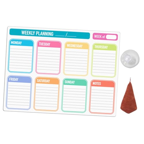 TEHAUX 1 Satz Magnettafel Woche Wöchentliche Trocken Abwischbare Tafel Magnetische, Trocken Abwischbare Tafel Magnetisches Whiteboard Trocken Abwischbarer Radiergummi Für Plastik von TEHAUX