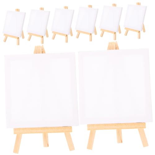 TEHAUX 1 Satz Mini- -set Winzig Bausätze Malen -malset Miniatur Kunststaffner Erwachsener Staffeleien Malerei Dekorativ Malstaffelei Party Klein Mini-malbügel Weiß Papier von TEHAUX