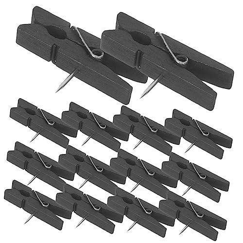 TEHAUX 1 Satz Reißzwecke Clip Büroklammern Mit Holzklammern Pinnwandnadeln Mit Clips Thumbtacks Stecknadeln Für Korktafel Büroklammern Mit Stift Holzklammern Wäscheklammern Black 50 Stück TEHAUX 1 Satz Reißzwecke Clip Büroklammern Mit Holzklammern Pinnwandnadeln Mit Clips Thumbtacks Stecknadeln Für Korktafel Büroklammern Mit Stift Holzklammern Wäscheklammern Black 50 Stück von TEHAUX