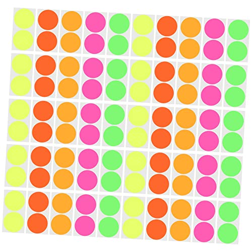 TEHAUX 1 Satz Rundes Etikett Entfernbares Etikett Dot -aufkleber Vinyl Kreis Neon Aufkleber Mit Grünen Punkten Farbig Punktaufkleber Runden Colorful Fluoreszierendes Papier 100 Stück TEHAUX 1 Satz Rundes Etikett Entfernbares Etikett Dot -aufkleber Vinyl Kreis Neon Aufkleber Mit Grünen Punkten Farbig Punktaufkleber Runden Colorful Fluoreszierendes Papier 100 Stück von TEHAUX