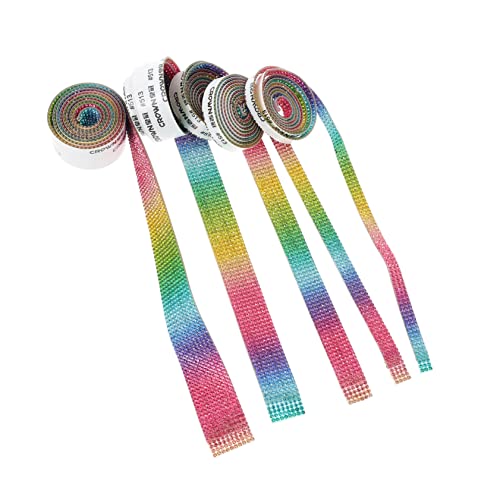 TEHAUX 1 Satz Selbstklebendes Strassband Glitzerbänder in Verschiedenen Für Diy Bastelprojekte Hochzeit Dekoration Und Kunsthandwerk Hochwertiges Glitzerndes Rhinestone Tape 5rollen TEHAUX 1 Satz Selbstklebendes Strassband Glitzerbänder in Verschiedenen Für Diy Bastelprojekte Hochzeit Dekoration Und Kunsthandwerk Hochwertiges Glitzerndes Rhinestone Tape 5rollen von TEHAUX