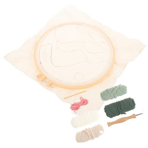 TEHAUX 1 Satz -Stickset Nadel-Kit handgefertigtes Bastelset gießen Bausatz Nähwerkzeuge sticken für kreativset DIY dekorationsmaterial praktisches Stanznadelset Baumwolle von TEHAUX