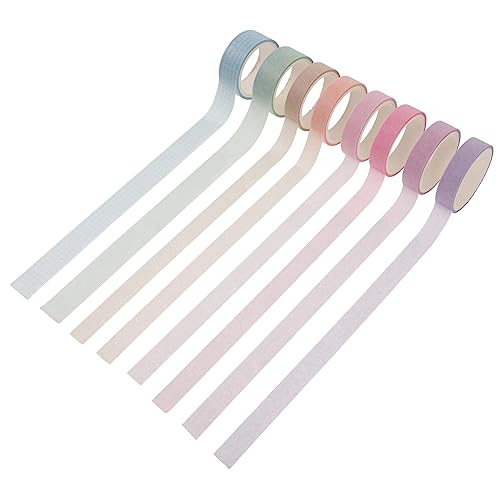 TEHAUX 1 Satz Taschenband Weißes Abdeckband Ästhetisch Farben Uv Punkte Scrapbooking Zubehör The Washi Tape Dekoratives Klebeband Zum Basteln Bastelklebebänder Japanisches Papier 8rollen von TEHAUX