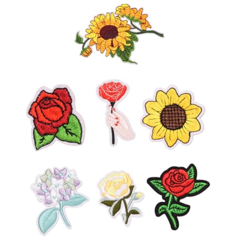TEHAUX 1 Satz Teiliges Blumenstickerei Patches Für Kleidung Selbstklebende Flicken Zum Aufbügeln Personalisierung Von Jeans Taschen Und Kostümen 7 Stück TEHAUX 1 Satz Teiliges Blumenstickerei Patches Für Kleidung Selbstklebende Flicken Zum Aufbügeln Personalisierung Von Jeans Taschen Und Kostümen 7 Stück von TEHAUX