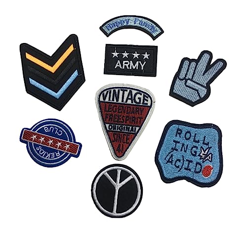 TEHAUX 1 Satz Teiliges Gestickte Abzeichen Patches für Kleidung Denim Shirts und Hüte Dekorative Applikationen zum Aufnähen Vielseitige Diy Zubehör für Nähprojekte von TEHAUX